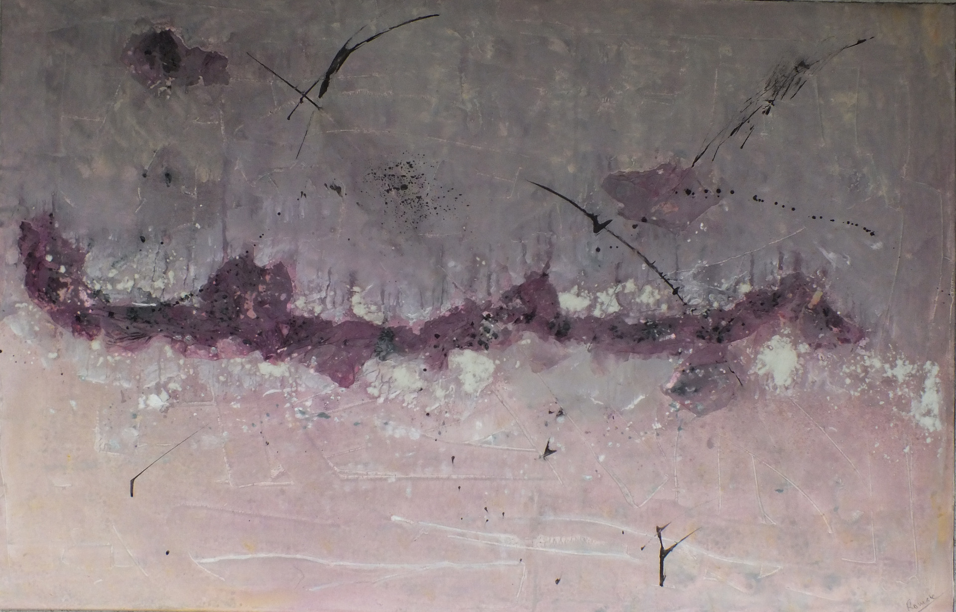 Rosamania (acrylique 95*50) Prix : 190 €