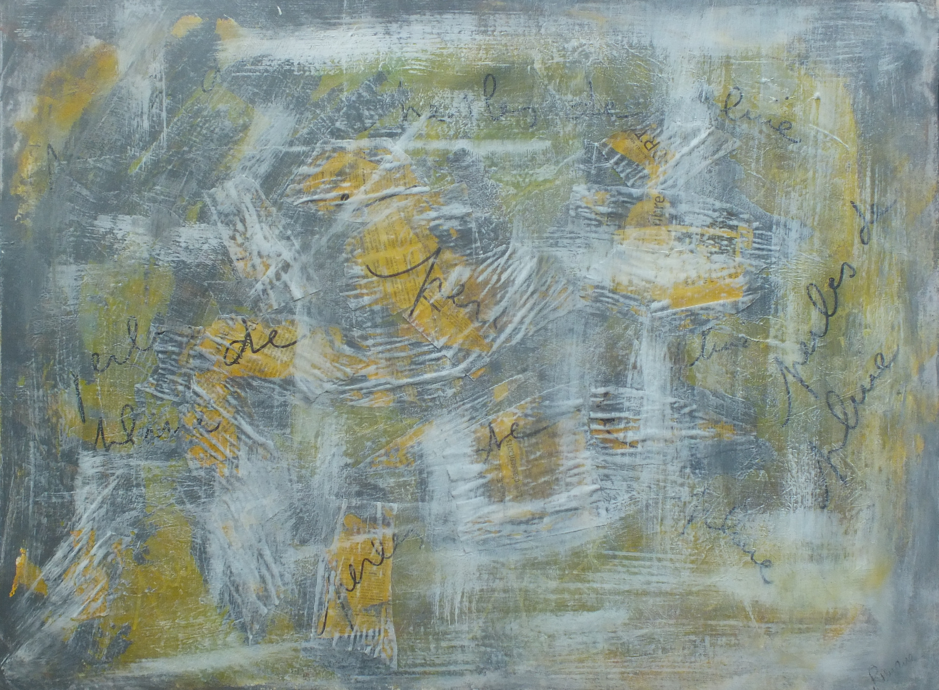 Perles de pluie (abstrait et collages 60*80) Prix : 110 €