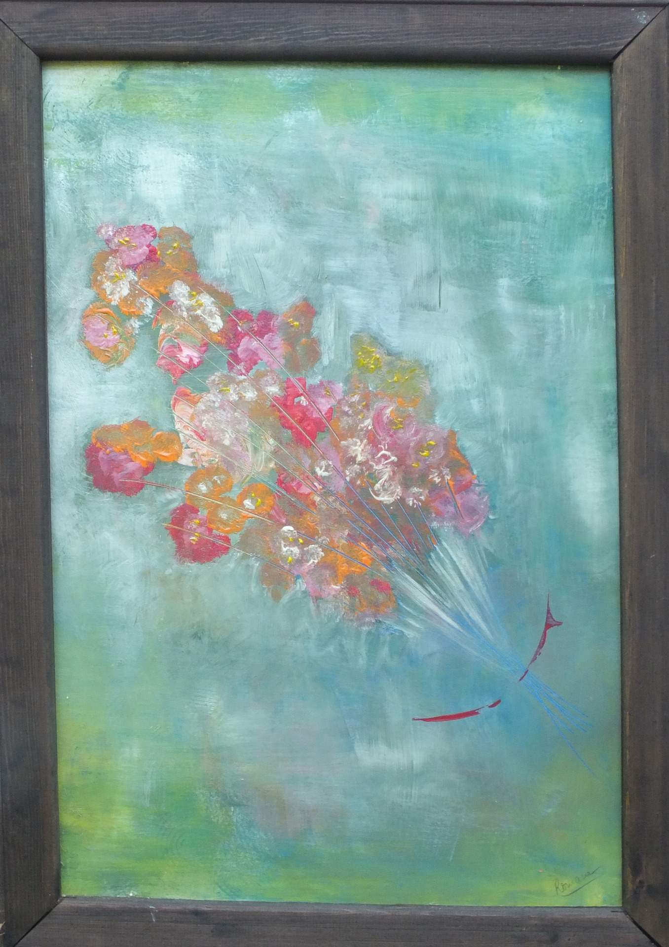 Bouquet (acrylique 70*50) Prix : 90 €